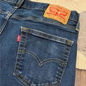 Levi’s Men’s 511, 34 x 30, midnight rinse, dark wash, slim straight leg